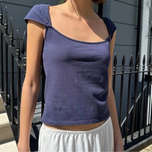 Brandy Melville Tops - Brandy Melville Navy blue Ella Top